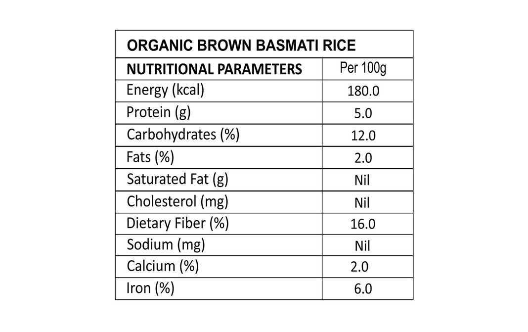 Nimbark Organic Basmati Brown Rice    Plastic Jar  1 kilogram